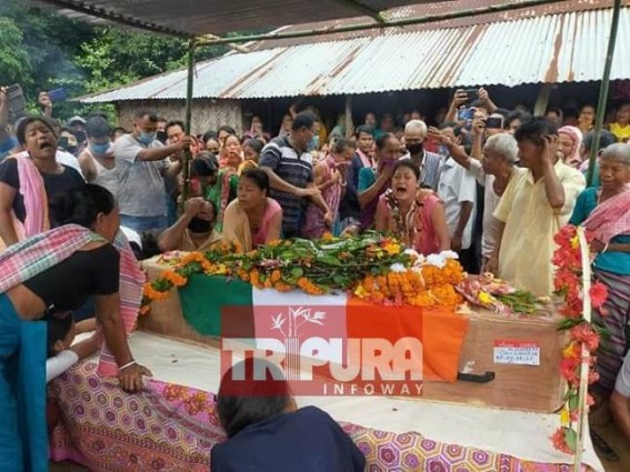 India-China border incident’s martyr, Tripura’s son Bijoy Debbarma given last adieu in his village India-China border incident’s martyr, Tripura’s son Bijoy Debbarma given last adieu in his village